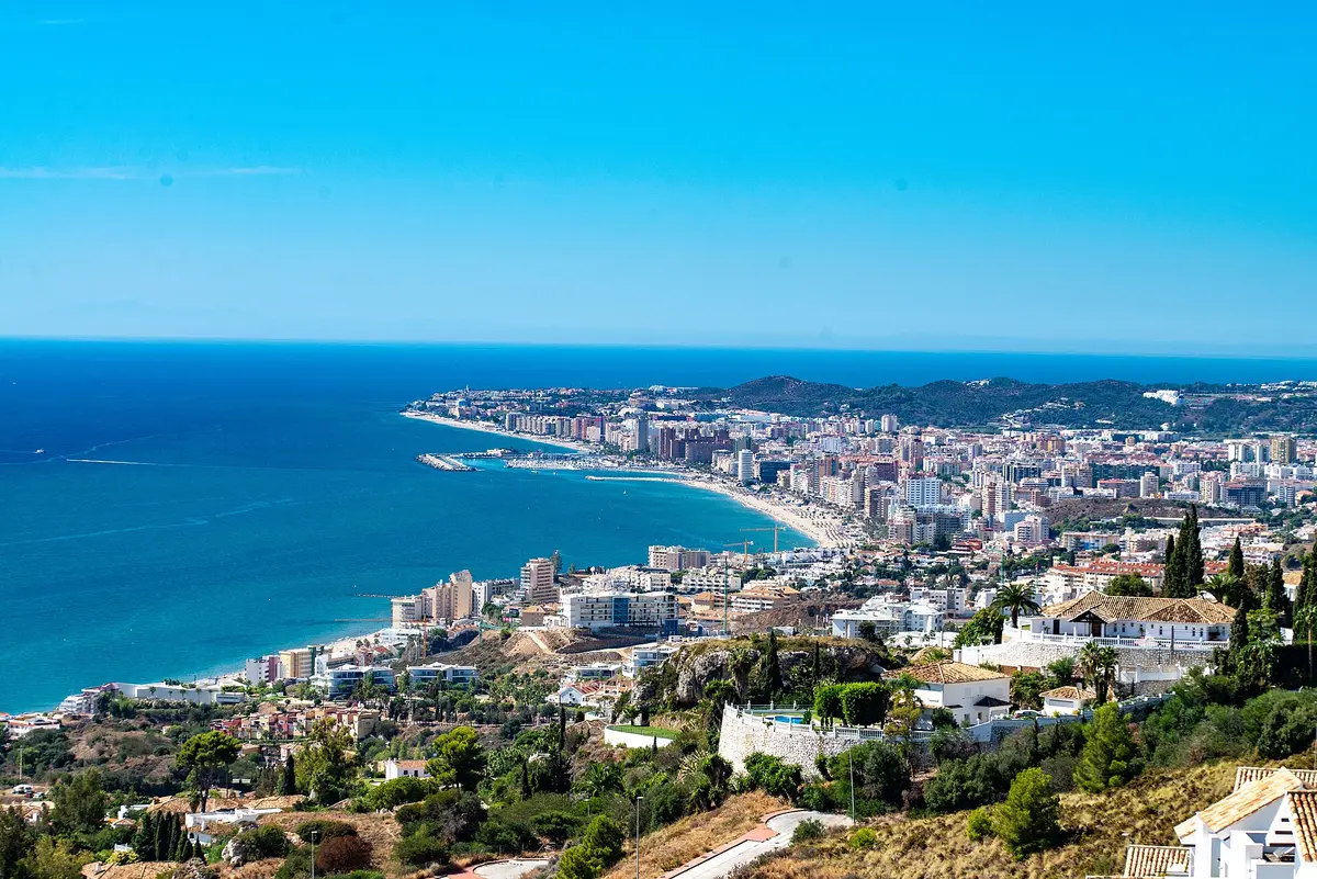 View of Fuengirola and its coastline
